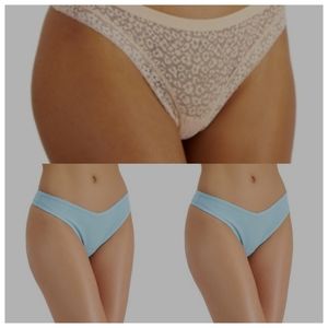 Lot of 3 Jenni Thongs Ribbed XXXL Blue 3XL
